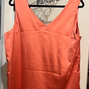 Sleek Coral Sleeveless Top